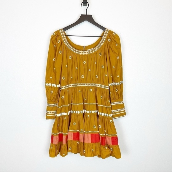 Ulla Johnson Adama Dress in Ochre FLAWED - Picture 6 of 9